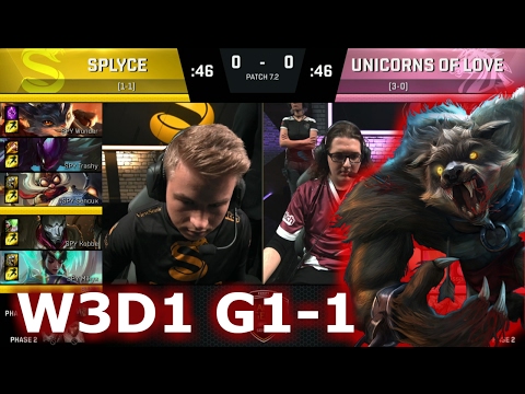 Splyce vs Unicorns of Love | Game 1 S7 EU LCS Spring 2017 Week 3 Day 1 | SPY vs UOL G1 W3D1