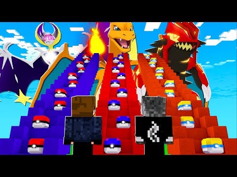 SUBA A ESCADA DE POKEMON LENDARIO E GANHE - MINECRAFT PIXELMON MOD