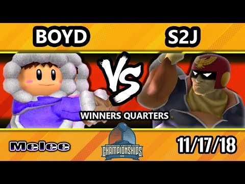 DHATL18 SSBM - Boyd (Ice Climbers) Vs. Tempo | S2J (Captain Falcon) - Smash Melee Winners Quarters