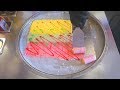 Ice Cream Rolls Strawberry Kiwi Mango Thai Rolled Ice Cream Roll With Sweet Fresh Fruits Rainbow