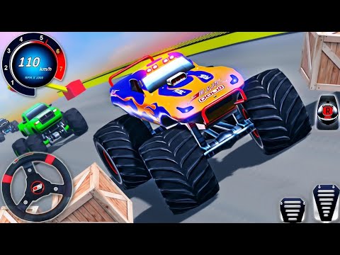 Police 🚨Monster Truck Mega Ramp Extreme Racing - Impossible Car Stunts Driving - Android GamePlay #2