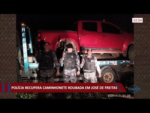 Polícia recupera caminhonete roubada em José de Freitas 11 01 2021