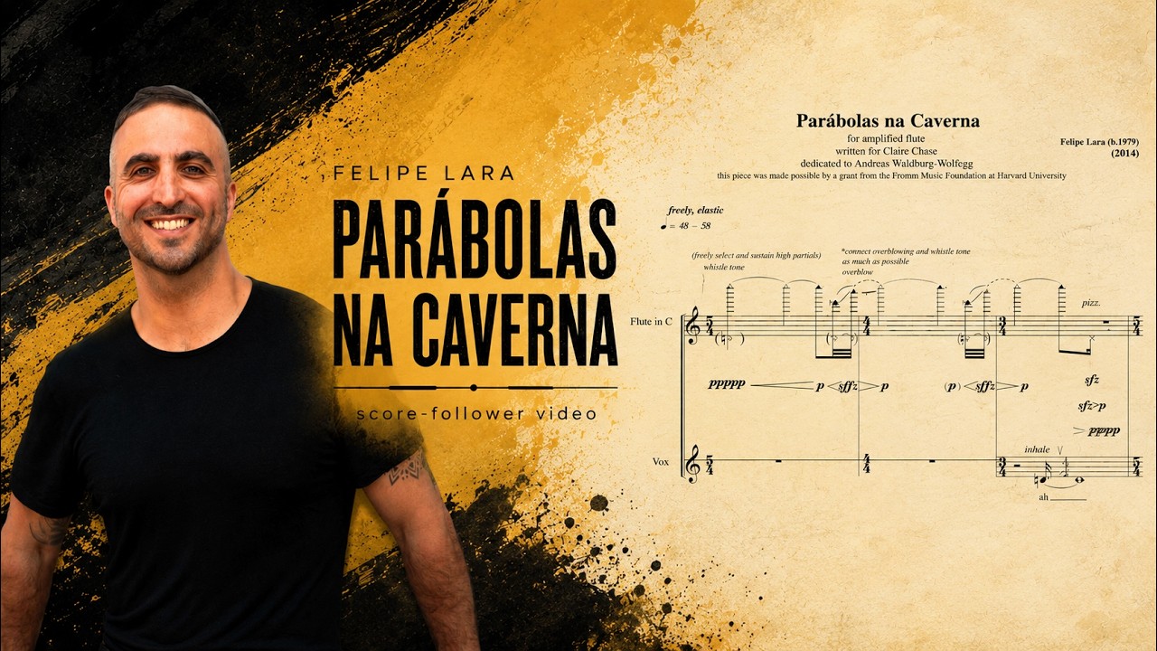 LARA Felipe – Parábolas na Caverna (2014) | Solo Flute | Score Follower