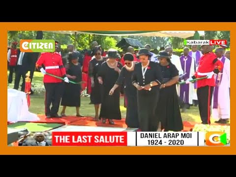 Late President Moi's body finally buried at his Kabarak home