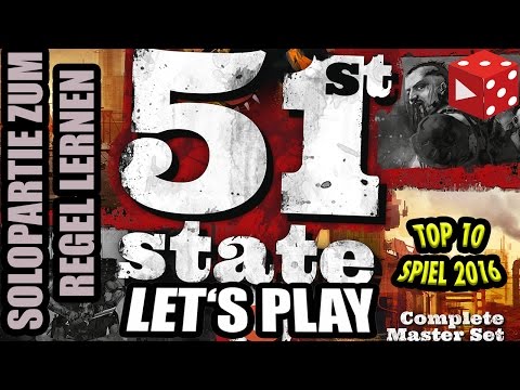 51st State Master-Set - Let'sPlay / Regeln / Rezension auf deutsch - komplette Solo-Partie