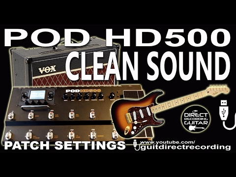 POD HD500 CLEAN TONE Fender Stratocaster VOX AC15 DIRECT RECORDING [Settings].
