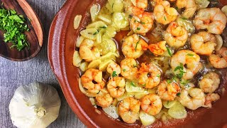 Garlic Prawns. Spanish recipe