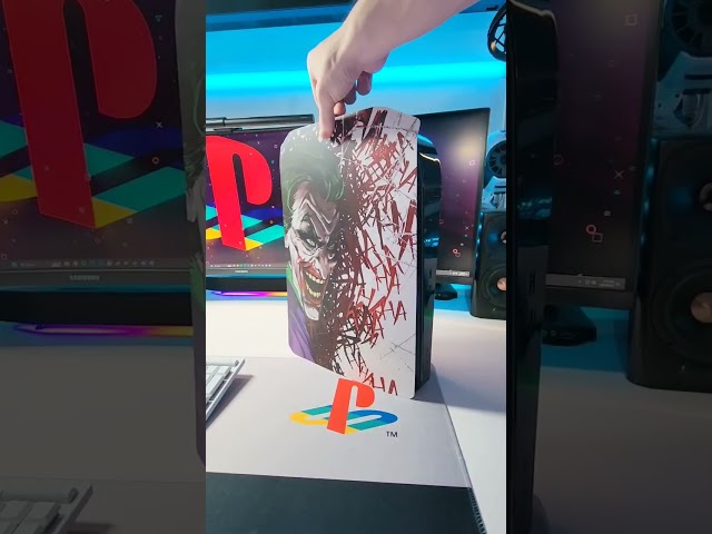 Vídeo relacionado con Skin adhesiva compatible con PS5 SLIM - Se puede utilizar tanto para la versión DIGITAL como para DISCO - Consola y controlador - Vinilo mate HD removible (D054 - Joker 2)