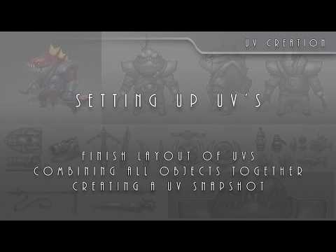 Box Modeling A Character In Maya 015 Setting Up UVs Finish Layout Combine Objects