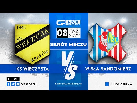 Skrót meczu: Wieczysta Kraków - Wisła Sandomierz 08.10.2022