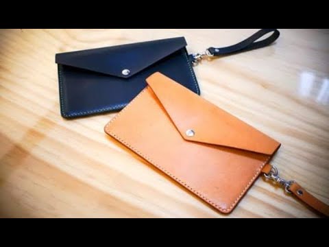 Making the PERFECT  leather clutch with wrist strap