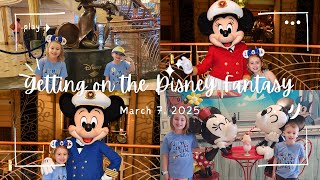 Our First Disney Cruise: Getting on the Disney Fantasy - Disney Cruise Line, March 2025, Day 1