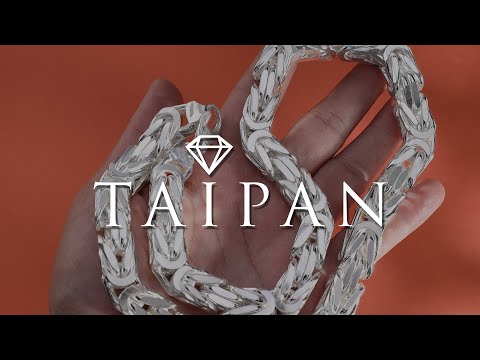 Taipan Königskette vierkant 12mm breit 60/70/80cm lang 925 Sterling Silber