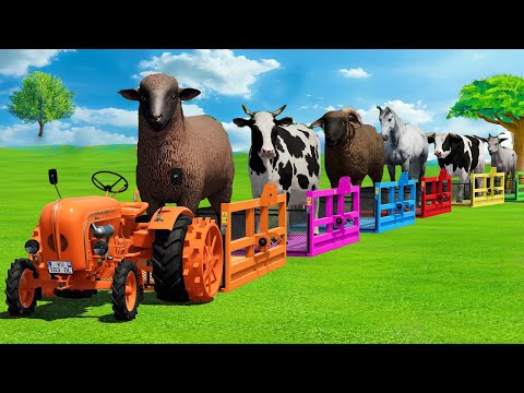 LOAD SHEEPS, RAMS, HORSES, BULLS, COWS, GOATS & TRANSPORT WITH MINI PORSCHE TRACTORS - FS25
