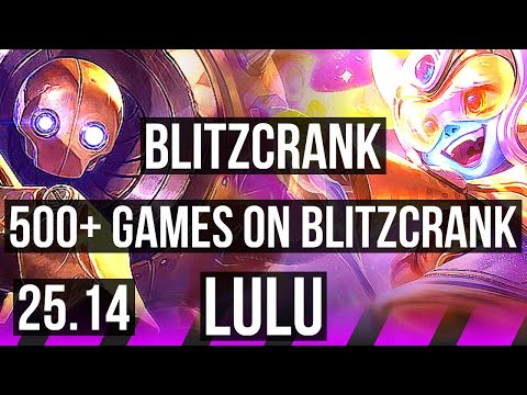 BLITZCRANK & Kai'Sa vs LULU & Smolder (SUP) | 25k DMG, Comeback, 500+ games | KR Grandmaster | 25.14