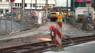 preview picture of video 'U Bahn Baustelle Düsseldorf Bilk 14.01.2012'