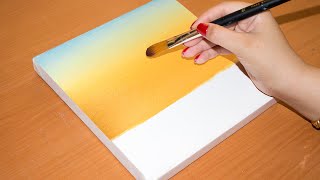How to paint easy landscape tutorial 🏞 Acrylic Painting For Beginners