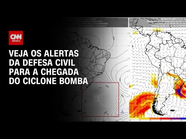 Ciclone bomba no Brasil: veja quais são os alertas da Defesa Civil | BASTIDORES CNN