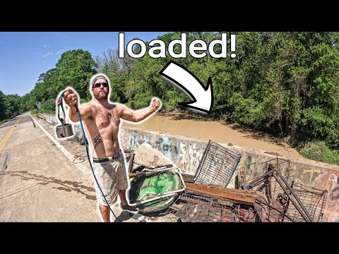 Magnet Fishing An Illegal Dumping Ground- This Bridge Is Loaded!