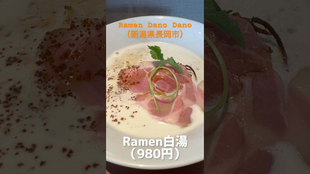Ramen Dano Dano（新潟県長岡市）で洒落た一杯を！美しい鶏白湯ラーメン！カフェみたいな外観！#新潟ラーメン　#新潟ランチ　#新潟グルメ　#長岡市　#鶏白湯