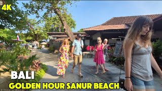 A Peaceful Sunset Walk in Sanur, Bali 🌅 | Duyung Beach to Cemara Beach