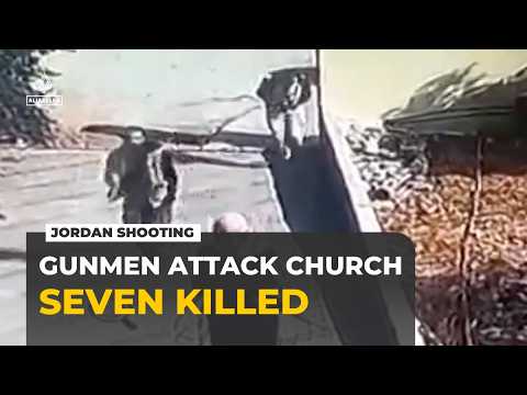 Jordan church shooting: Gunmen open fire during funeral procession