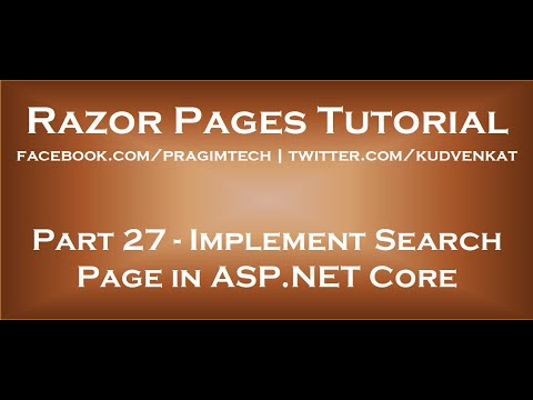 Implement search page in ASP NET Core