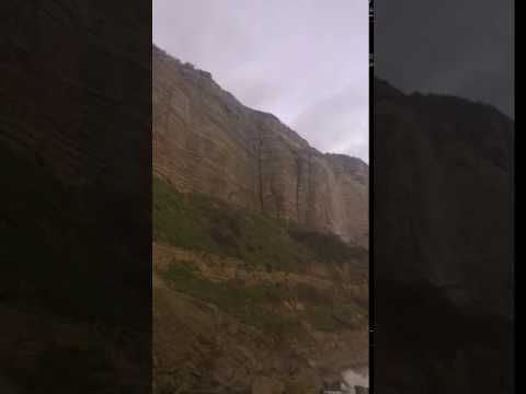 Cliff fall Huge Land slide%2F Rock slide into the sea in Hastings Old town East Sussex  Part 1
