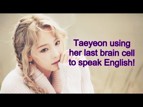 Taeyeon using her last brain cell to speak English 😂! (Next video suggestion in comment section)