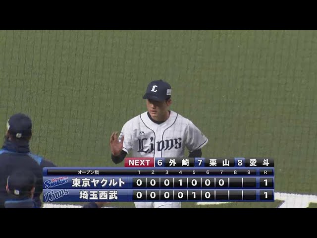 【7回表】ドラ2ルーキーライオンズ・佐藤隼輔 わずか5球で3アウトに仕留める!! 2022年3月18日 埼玉西武ライオンズ 対 東京ヤクルトスワローズ