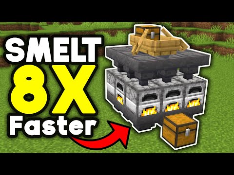 EASIEST Super Smelter Minecraft Bedrock 1.21 (2025)