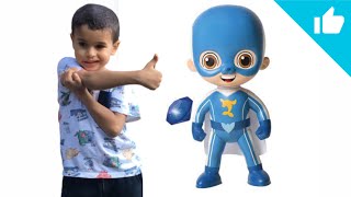 boneco do aventureiro azul/Luccas Neto/a pedra do poder dos aventureiros/luccas neto aventureiro