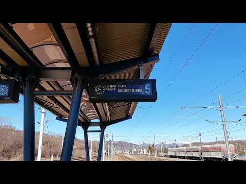 Anunț tren IR 473 (Lőkösháza - București Nord) în gara Câmpina