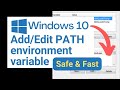 Add/edit PATH environment variable in Windows 10