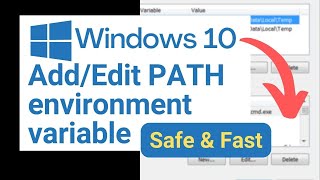 Add/edit PATH environment variable in Windows 10