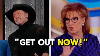 Tim McGraw Kicked Off The View After Heated Clash With Joy Behar.