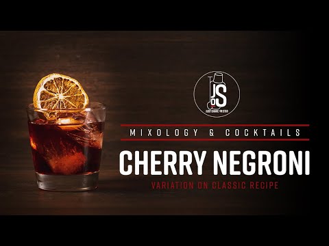 Cherry Negroni. A beautiful variation of the Classic Negroni recipe.