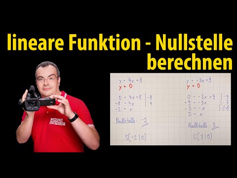 linear function - calculate zero | Lehrerschmidt