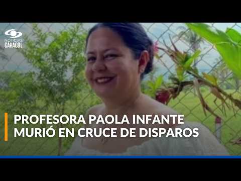 Protestas en Saravena tras la muerte de docente herida en atentado contra la Policía