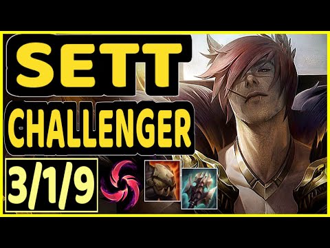 WHITEKNIGHT (SETT) - 3/1/9 KDA TOP CHALLENGER GAMEPLAY - EUW