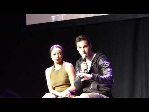 Chris Wood and Kat Graham at Bloodynightcon Brussels 2015 Q&A