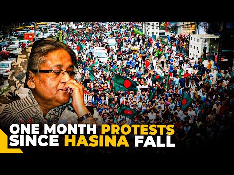 Bangladeshi students rally to mark one month since Hasina's fall