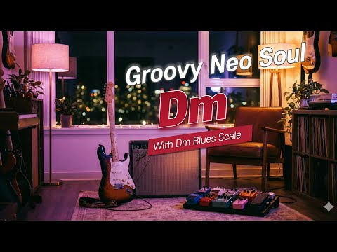 [D Minor] Dark & Groovy Neo Soul Backing Track | John Mayer Style Jam | Night Vibe