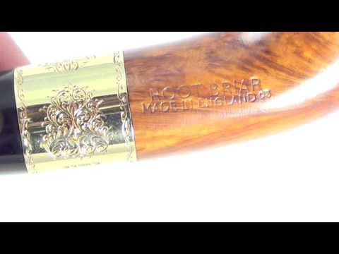 Dunhill Root Zulu Style Smoking Pipe Special Edition Heavy Gold Band Smoking Pipe From PIPELIST.COM