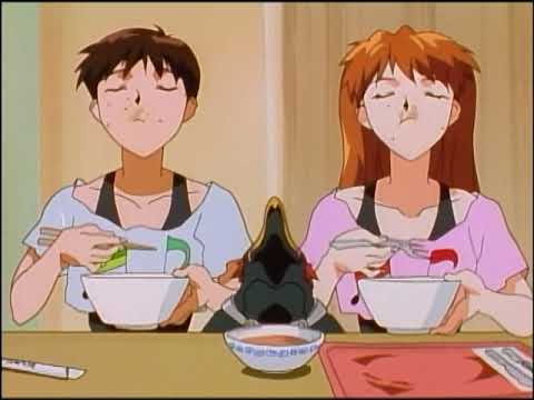 Shinji and Asuka training montage - Evangelion