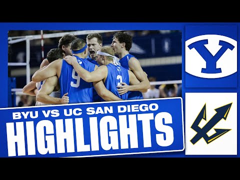 BYU Men's Volleyball vs UC San Diego -- Game 1 || Full Game Highlights