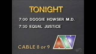 ATV Tonight Bump Card - Doogie Howser | Equal Justice 1990