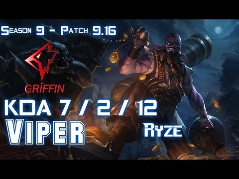 GRF Viper RYZE vs KAI'SA ADC - Patch 9.16 KR Ranked