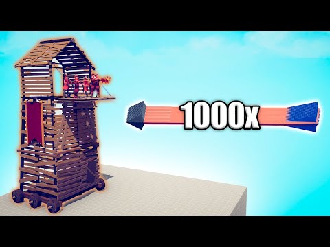 TOWER vs 1000x OVERPOWERED UNITS - TABS | Totally Accurate Battle Simulator 2024