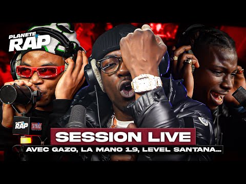 SESSION LIVE avec Gazo, La Mano 1.9, Level Santana, Snooper, Chakal, Jo des Pab... ! #PlanèteRap